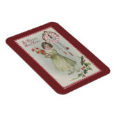 Vintages Neujahrsmädchen Magnet (Rechte Seite)
