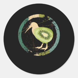 Vintages Neuseeland Kiwi Runder Aufkleber