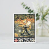 Vintages Neuseeland Postkarte (Stehend Vorderseite)
