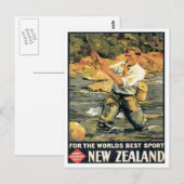 Vintages Neuseeland Postkarte (Vorne/Hinten)