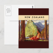Vintages Neuseeland Postkarte (Vorne/Hinten)