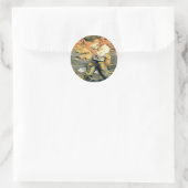 Vintages Neuseeland Runder Aufkleber (Tasche)