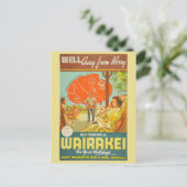 Vintages Neuseeland Tourismus Retro Travel Postkarte (Stehend Vorderseite)