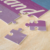 Vintages Neuseeländisches Regenbogen-Reiseplakat Puzzle (Seite)