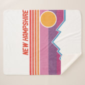 Vintages New Hampshire NH Granite Staat Souvenir Sherpadecke (Vorderseite (Horizontal))