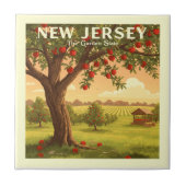 Vintages New Jersey Fliese (Vorderseite)