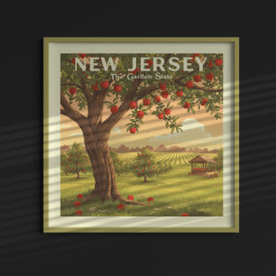 Vintages New Jersey Poster
