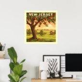 Vintages New Jersey Poster (Heimbüro)