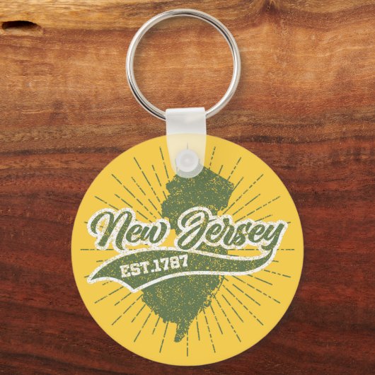 Vintages New Jersey Schlüsselanhänger (Rückseite)