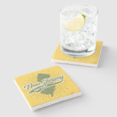 Vintages New Jersey Steinuntersetzer (Seitenansicht)