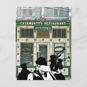 Vintages New Orleans Brass Band Postkarte