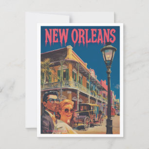 Vintages New Orleans Französisches Viertel Reisen Postkarte
