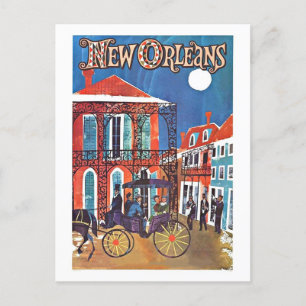 Vintages New Orleans Travel Poster Postkarte