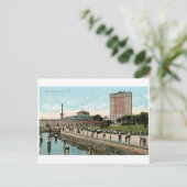 Vintages New York, Batteriepark Postkarte (Stehend Vorderseite)