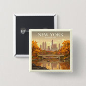 Vintages New York Button (Vorne & Hinten)