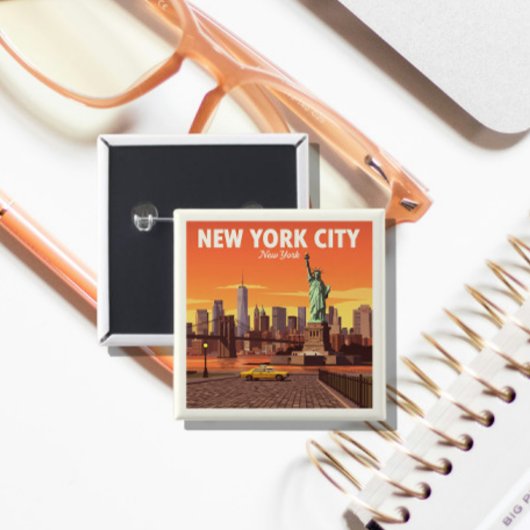 Vintages New York Button