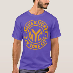 Vintages New York City Circle Hells Kitchen Gold T-Shirt
