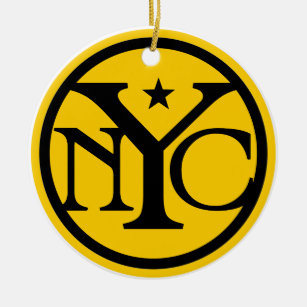 Vintages New York City-Logo Keramikornament