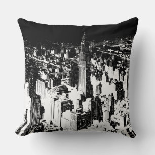 Vintages New York City Throw Kissen