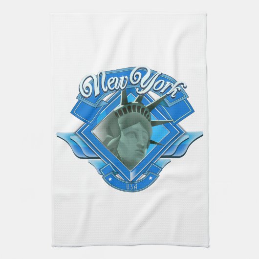 Vintages New York-Liberty-Logo Geschirrtuch (Vertikal)