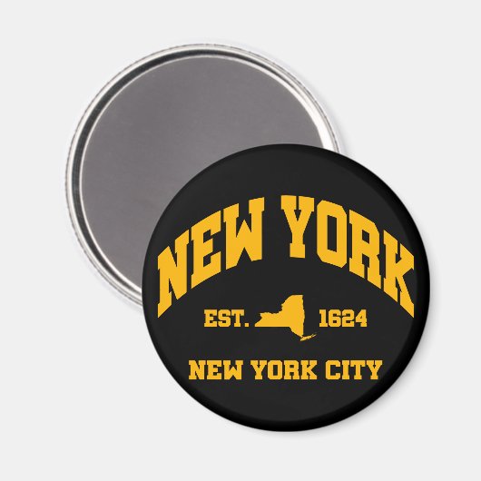 Vintages New York Magnet (Vorderseite/Rückseite)