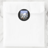 Vintages New York Runder Aufkleber (Tasche)