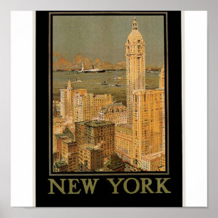 Vintages New York von Glasgow durch die Poster