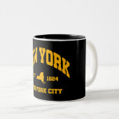 Vintages New York Zweifarbige Tasse (VorderseiteRechts)