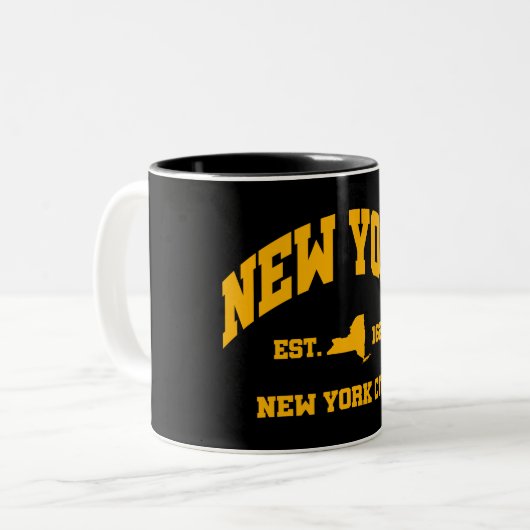 Vintages New York Zweifarbige Tasse (Vorderseite Links)
