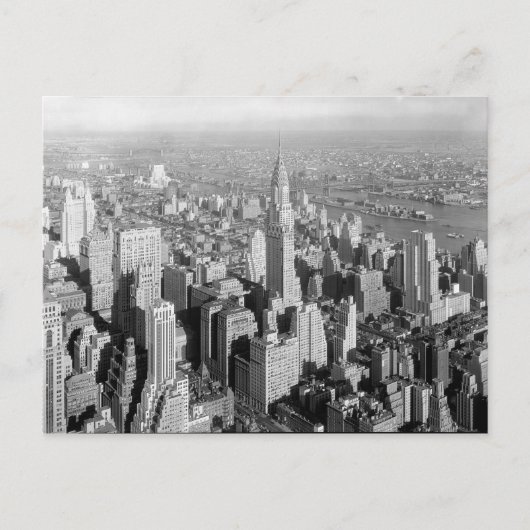 Vintages New Yorker City Art Deco Postkarte (Vorderseite)