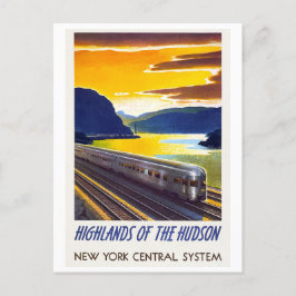 Vintages New Yorker Eisenbahnplakat Postkarte