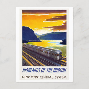 Vintages New Yorker Eisenbahnplakat Postkarte