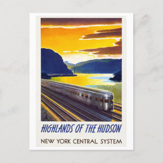 Vintages New Yorker Eisenbahnplakat Postkarte