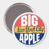 Vintages New Yorker Label Magnet (Vorderseite/Rückseite)