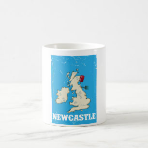 Vintages Newcastle Wales Travel Poster Kaffeetasse