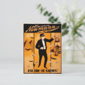 Vintages Newman Psychic Poster Postkarte (Stehend Vorderseite)
