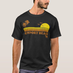 Vintages Newport Beach California Retro Sunset Sur T-Shirt