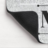 Vintages Newsprint-Monogramm Mousepad (Ecke)