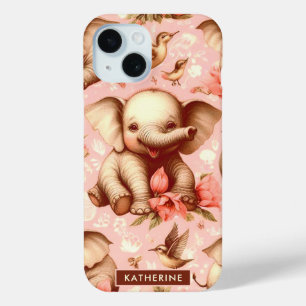 Vintages Niedliches Baby Elephant Muster Case-Mate iPhone Hülle