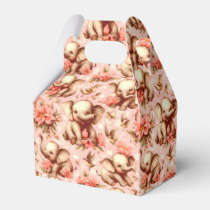 Vintages Niedliches Baby Elephant Muster Geschenkschachtel