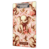 Vintages Niedliches Baby Elephant Muster Klemmbrett (Links)