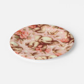 Vintages Niedliches Baby Elephant Muster Pappteller (Schrägansicht)