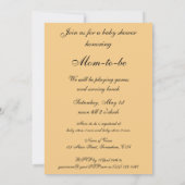 Vintages Niedliches Baby Flasche Welpen Hund, Baby Einladung (Rückseite)