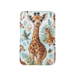 Vintages Niedliches Baby Giraffe Muster Badematte