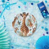 Vintages Niedliches Baby Giraffe Muster Pappteller (Party)