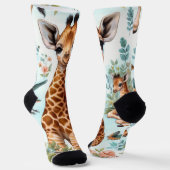 Vintages Niedliches Baby Giraffe Muster Socken (Gewinkelt)