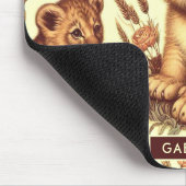 Vintages Niedliches Baby Lion Pattern Mousepad (Ecke)