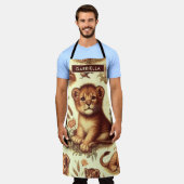 Vintages Niedliches Baby Lion Pattern Schürze (Getragen)