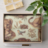 Vintages Niedliches Baby Lion Pattern Seidenpapier (Geschenk)