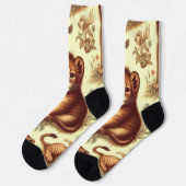 Vintages Niedliches Baby Lion Pattern Socken (Linkes Detail)